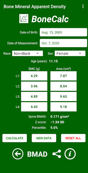 BoneCalc Screenshot 3