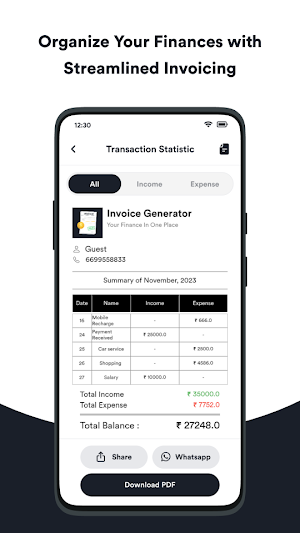 Invoice Make: Expense Tracker Screenshot 2