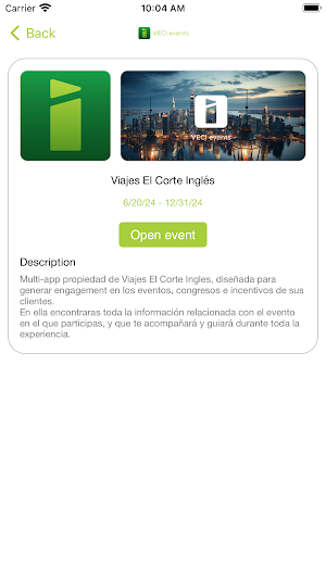 Viajes El Corte Inglés App Screenshot 1