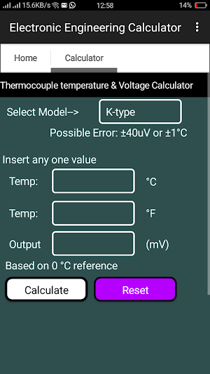 Electronic Engineering Calcula Screenshot 2