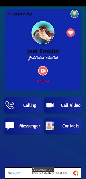 Joel Embiid Fake Call Chat Screenshot 0