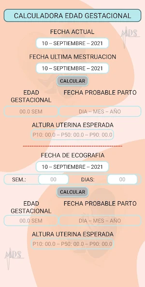 Calculadora Edad Gestacional Screenshot 1