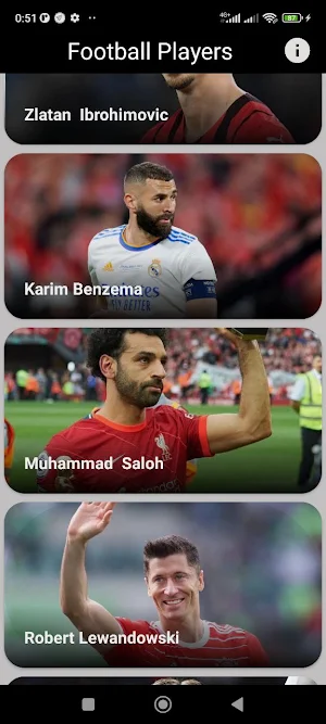 Football Players Information Screenshot 0