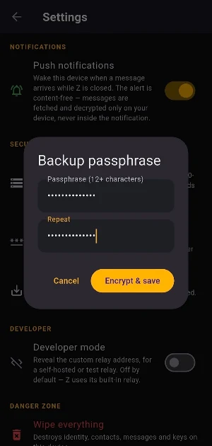 Z Messenger Screenshot 1
