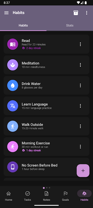 LifeNotes: Gamify Habits Screenshot 1