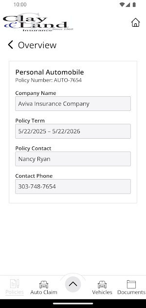 Clay & Land Insurance Screenshot 3