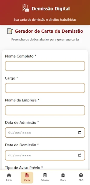 Demissão Digital Screenshot 3