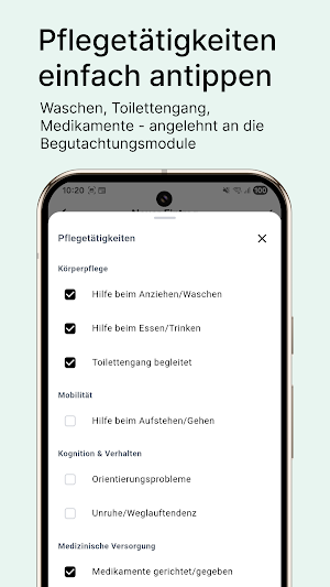 MeinPflegetagebuch: Pflege App Screenshot 2