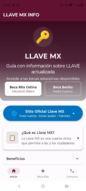 App LLAVE MX info Screenshot 1