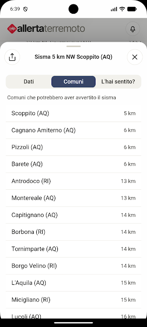 AllertaTerremoto Screenshot 2