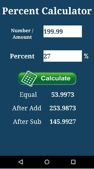Percent Calculator Screenshot 2