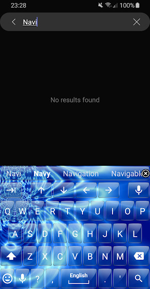 Keyboard Theme Glass Blue Wave Screenshot 3