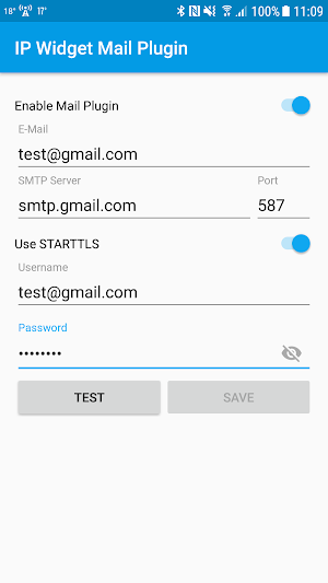 IP Widget Mail Plugin Screenshot 1