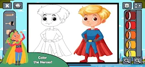 Superhero Coloring Pages Screenshot 0
