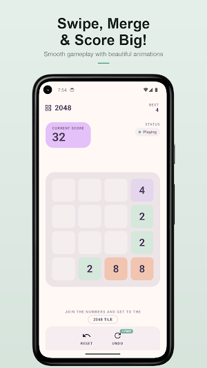 2048 AI Puzzle Offline Classic Screenshot 1