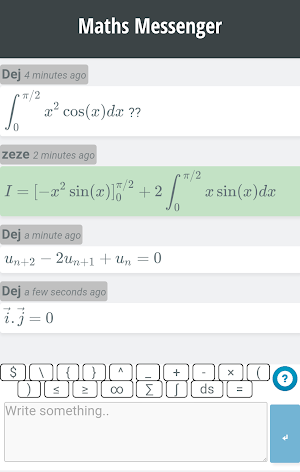 MathsMessenger Screenshot 1