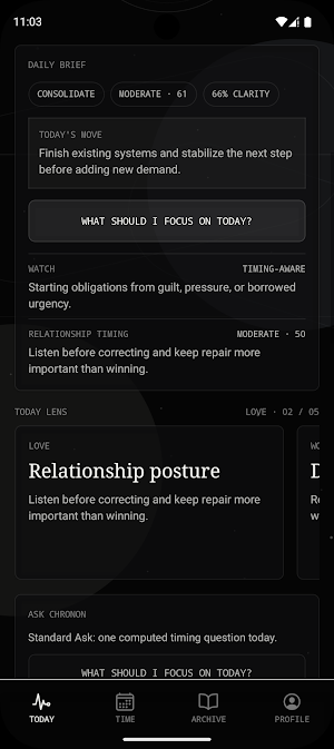 CHRONON: Vedic Timing Screenshot 2