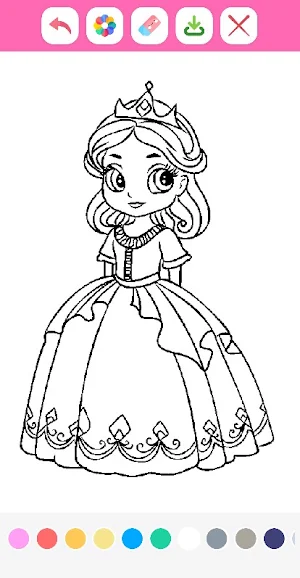 Doll Princess Coloring Book Screenshot 1