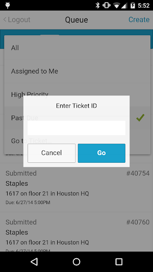 iOffice Service Request Screenshot 1