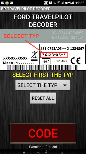 BP Travelpilot Radio Code Decoder Screenshot 0