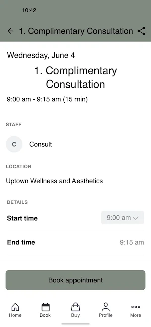 Uptown Wellness and Aesthetics Screenshot 2