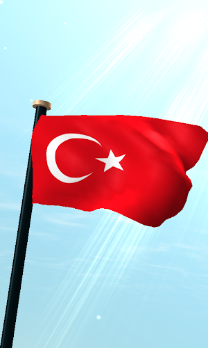 Turkey Flag 3D Free Wallpaper Screenshot 0