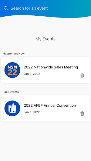 Nationwide Events Screenshot 1