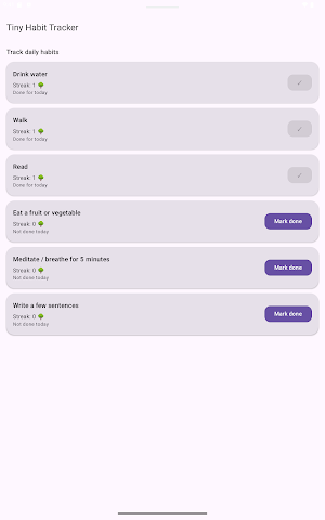 Tiny Habit Tracker Screenshot 3