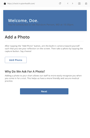 Kyruus Check-In Screenshot 2