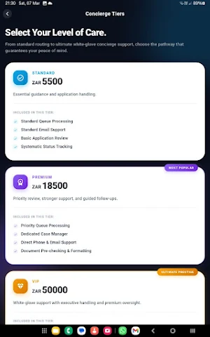 NAC SA Visas App Screenshot 3