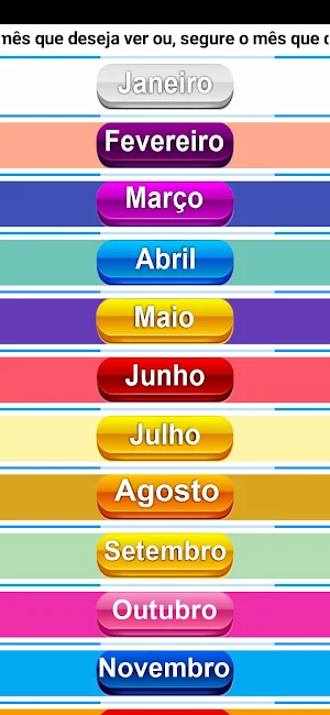 Calendário Comemorativo Screenshot 1