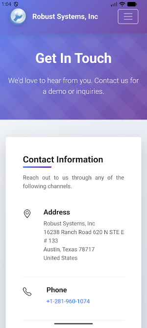 Robust Systems, Inc Screenshot 3
