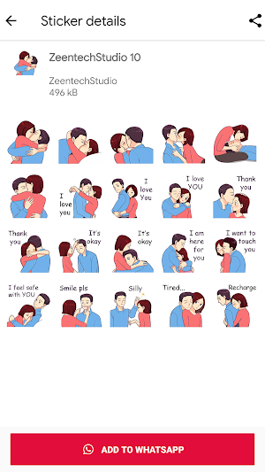 Love stickers for WhatsApp: WAStickerapps Romantic Screenshot 3
