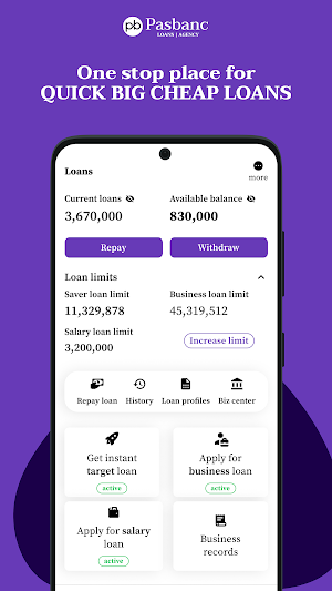 Pasbanc - Quick business Loans Screenshot 0