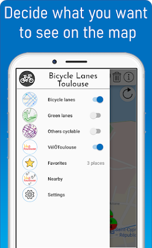 Bicycle lanes Toulouse Screenshot 1