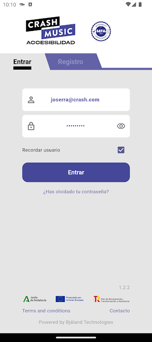 Crash Music Accesibilidad Screenshot 0