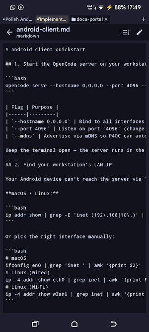 Pocket for OpenCode Screenshot 2