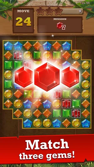 Jungle Gem Blast: Match 3 Jewel Crush Puzzles Screenshot 1
