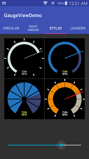 GaugeView Demo Screenshot 2