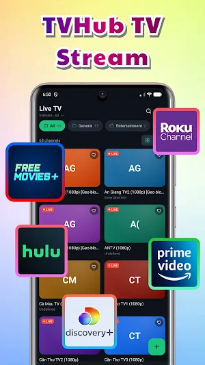 TVHub TV Stream: Watch Live TV Screenshot 0