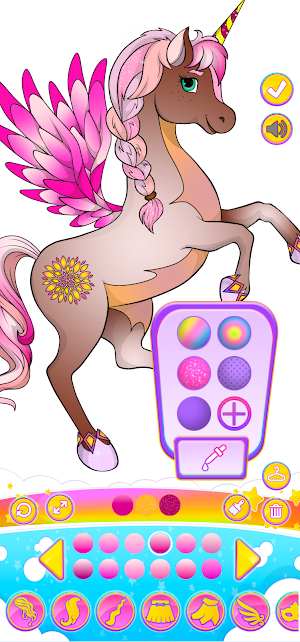 Unicorn Dress Up Coloring Book Screenshot 2