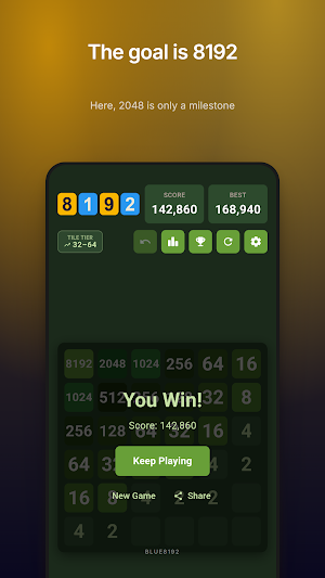 Blue8192 — More than 2048 Screenshot 3