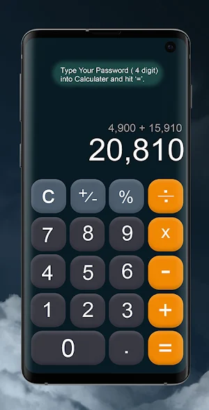 Calculator - Photo Vault Screenshot 1