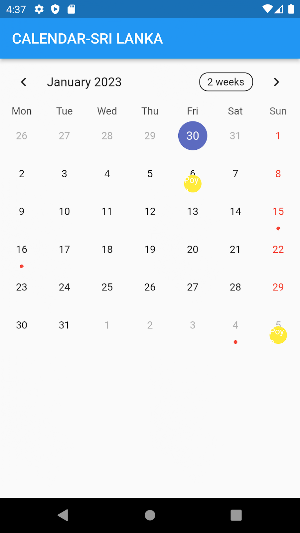Sri Lankan Calendar Screenshot 1