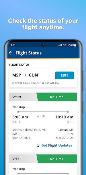 Sun Country Airlines Screenshot 2