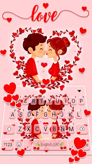Couple Love Wedding Keyboard Background Screenshot 0