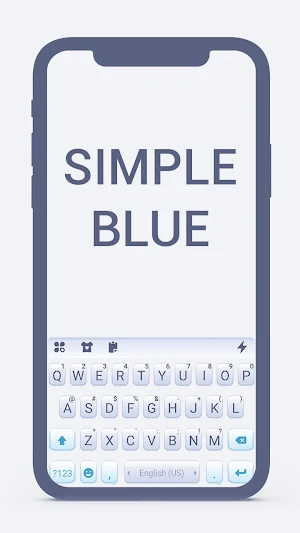 Simple Blue Business Keyboard Background Screenshot 0