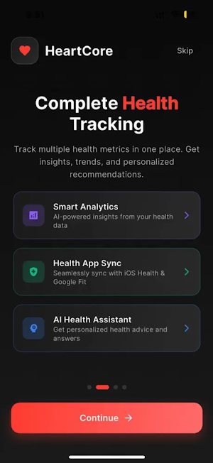 HeartCore - Heart Rate Monitor Screenshot 1