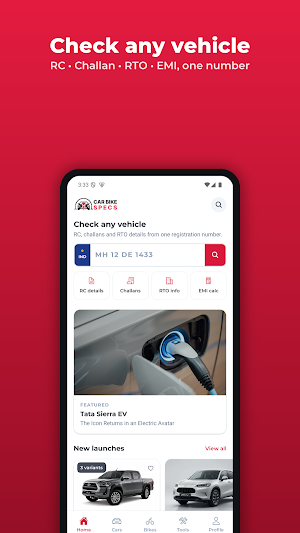 CarBikeSpecs Screenshot 0