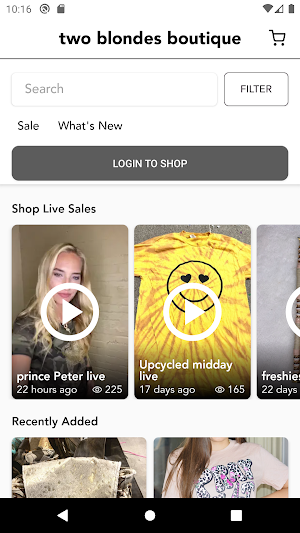 two blondes boutique Screenshot 1